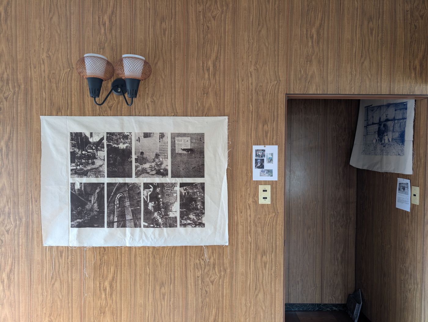 Framed prints on the wall